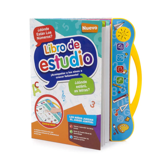Libro de Estudio, libro electrónico educativo con sonidos. Aprende Inglés y Español Jugando + Marcador de Regalo